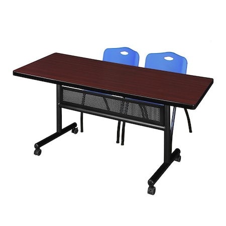 Kobe Rectangle FlipTop Table, 72" W, 29" H, Laminate Top, Mahogany MKFTM7230MH47BE